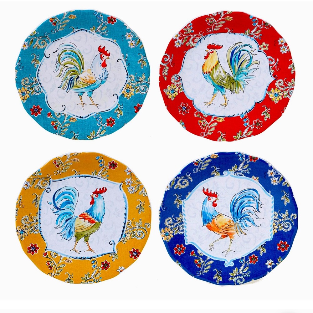 Rooster Plate-Red